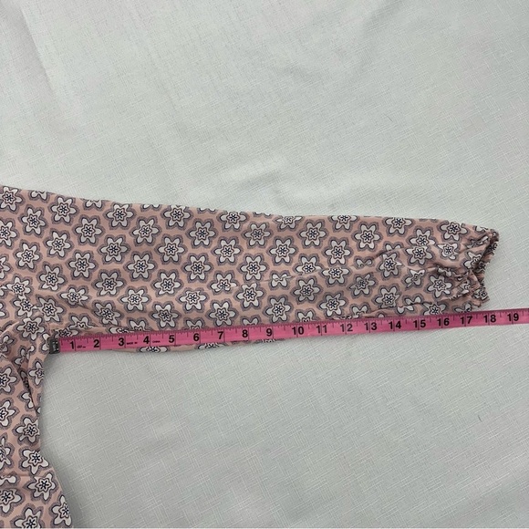 Boden Women's Size 4 Pink & Blue Floral Peasant Blouse Top - Picture 11 of 11